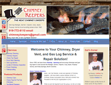 Tablet Screenshot of chimneykeepers.com